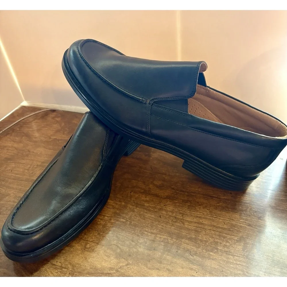 Clarks Men's Tilden Dark Tan Free Leather Loafers Size 11M New Without Box - Picture 3 of 6